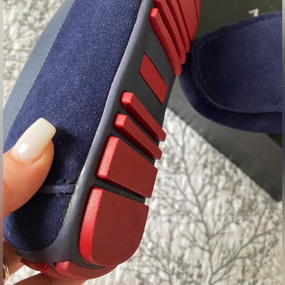 ALFANI NAVY BLUE SUEDE LEATHER SHOES - Picture 5 of 9